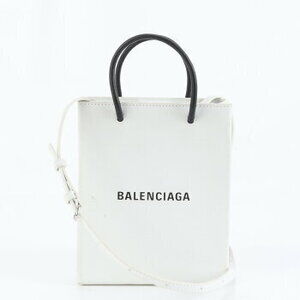 Balenciaga Shopping Bag Leather Crossbody Shoulder Hand Tote MEE